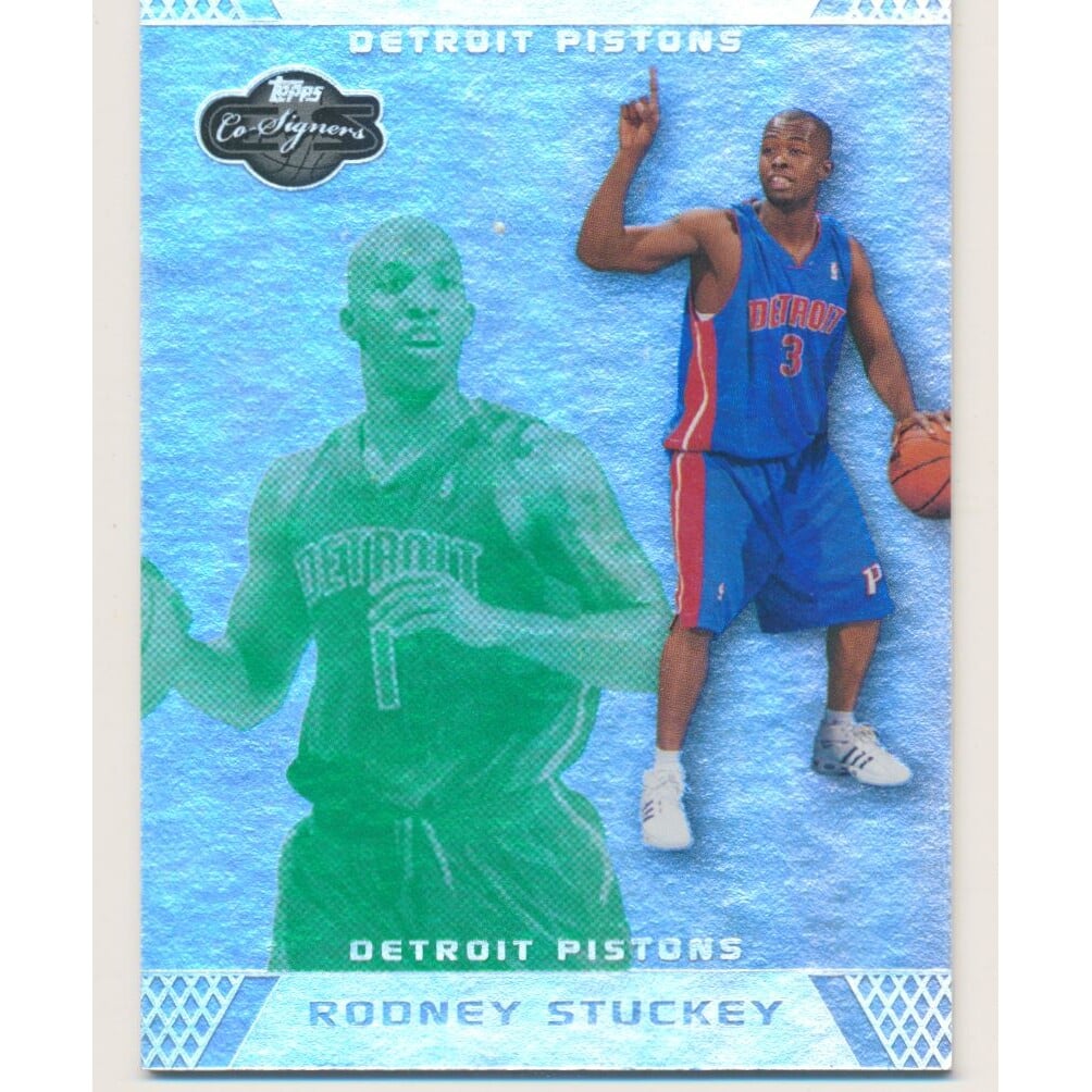 2007-08 Topps Co-Signers Silver Green Foil #68A Rodney Stuckey/Chauncey Billups. rookie card picture