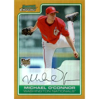 2006 Bowman Chrome Draft Gold Refractors #53 Michael O'Connor