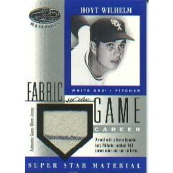 2001 Leaf Certified Materials Fabric of the Game #67CR Hoyt Wilhelm/143