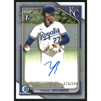 2024 Bowman Chrome Prospect Autographs Refractors #CPAYRI Yandel Ricardo