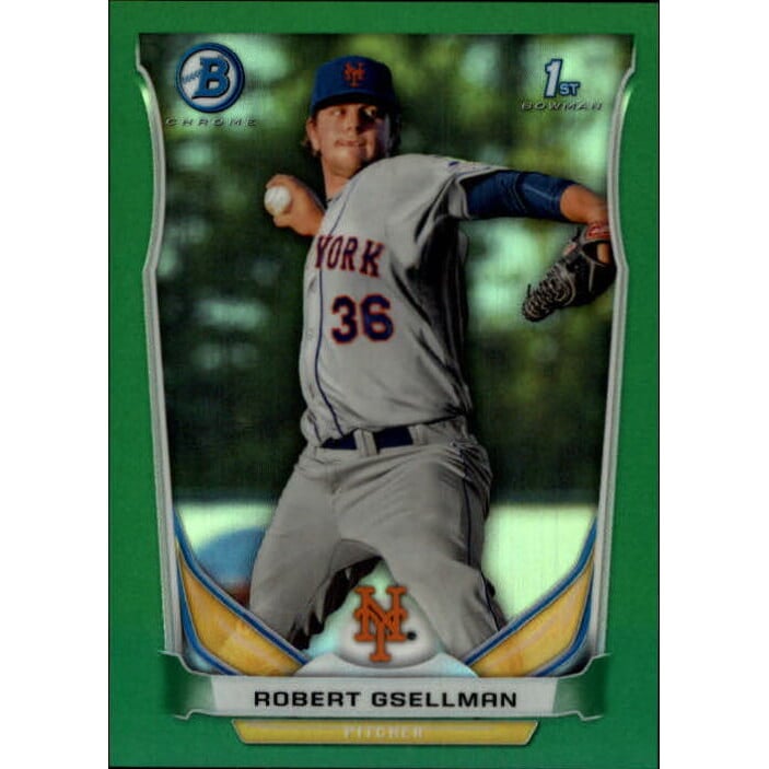 2014 Bowman Chrome Prospects Green Refractors #BCP75 Robert Gsellman. rookie card picture