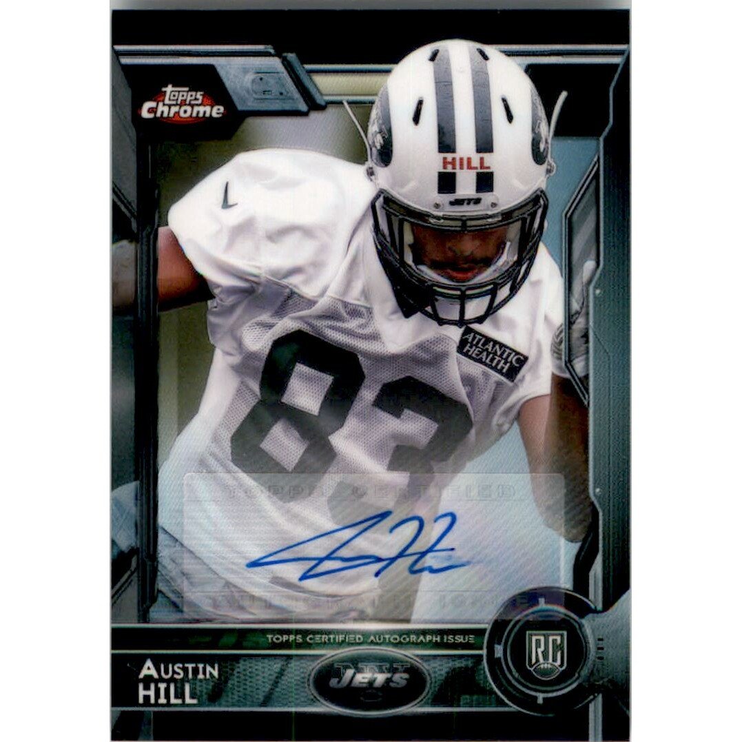 2015 Topps Chrome Rookie Autographs Black Refractors #155 Austin Hill. rookie card picture