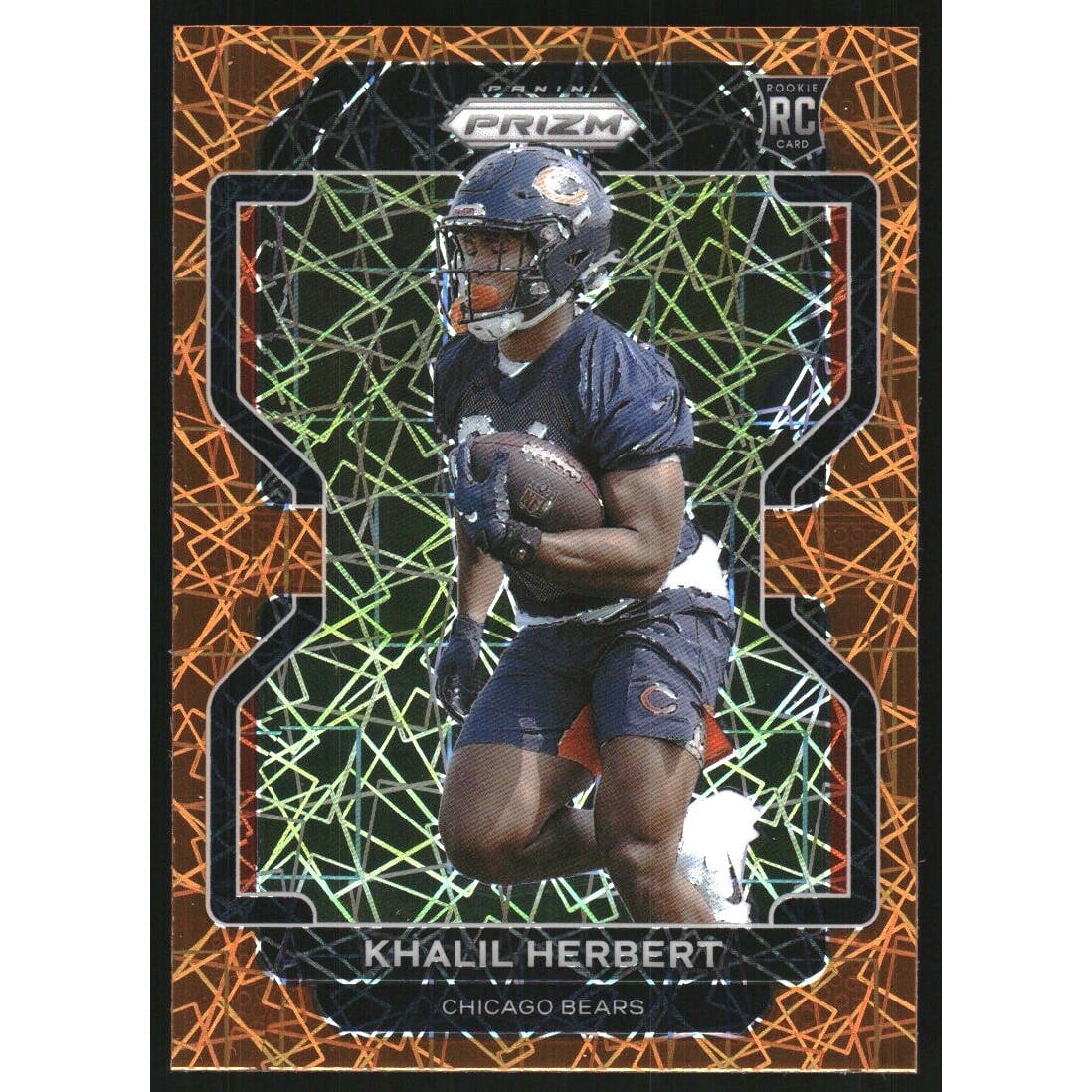 2021 Panini Prizm Prizms Lazer #425 Khalil Herbert. rookie card picture