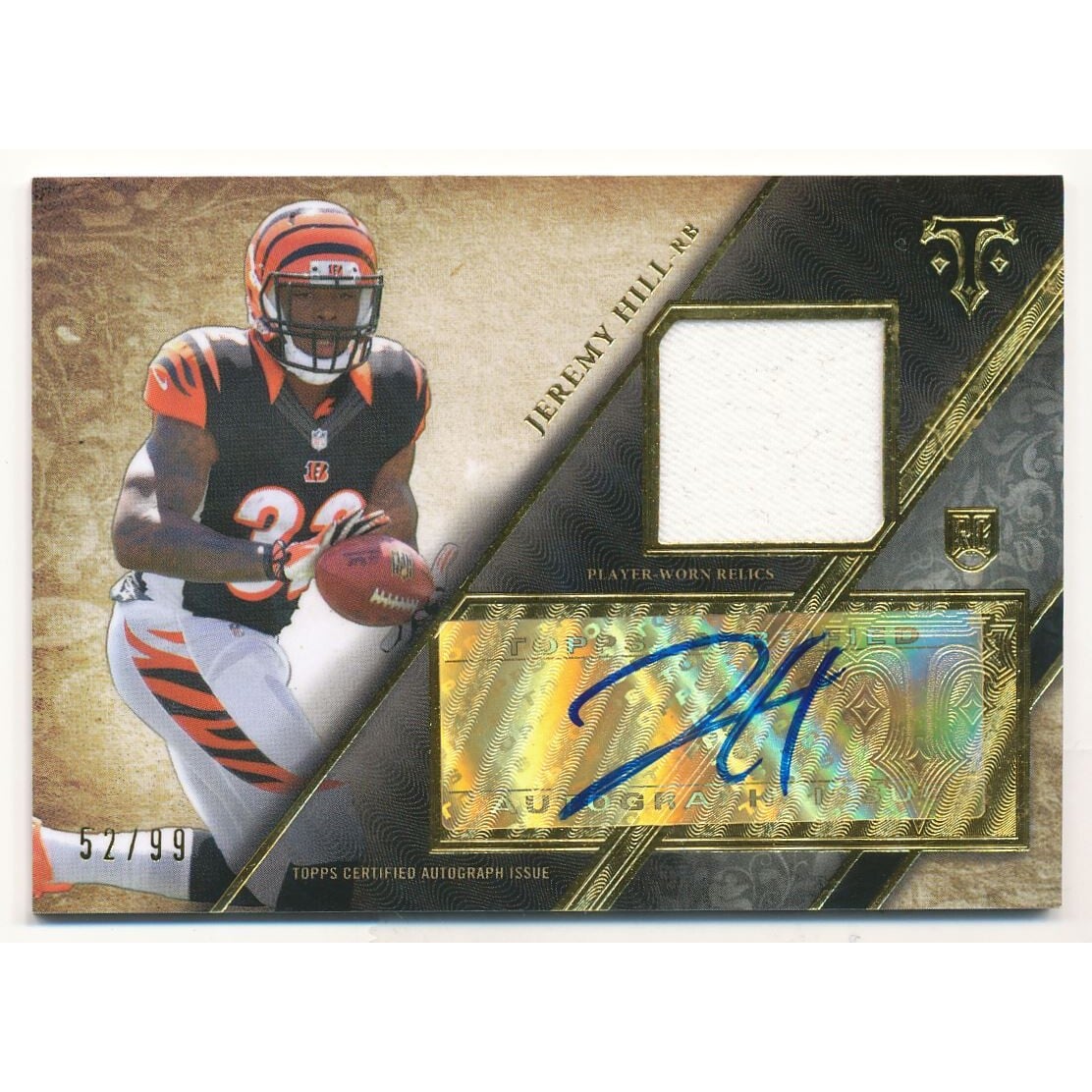 2014 Topps Triple Threads Rookie Autograph Relics #TTRAR36 Jeremy Hill. rookie card picture