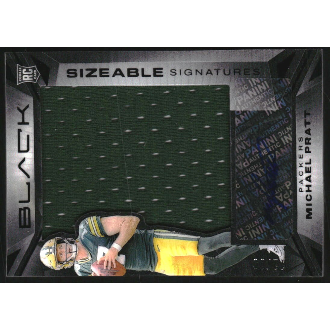 2024 Panini Black Sizeable RookIe Jersey Signatures #5 Michael Pratt