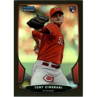 2013 Bowman Chrome Draft Black Refractors #25 Tony Cingrani