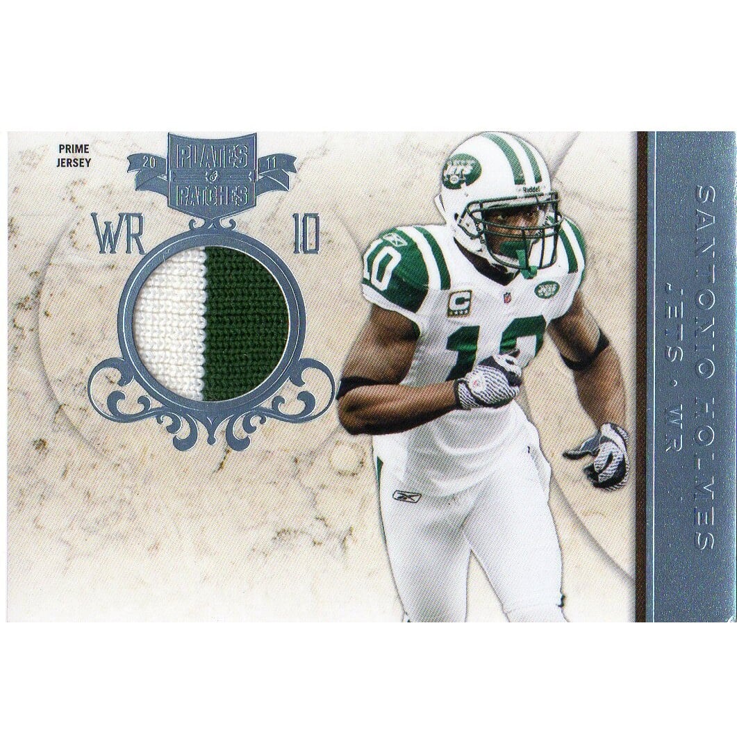 2011 Panini Plates and Patches Jerseys Prime #48 Santonio Holmes/5. rookie card picture