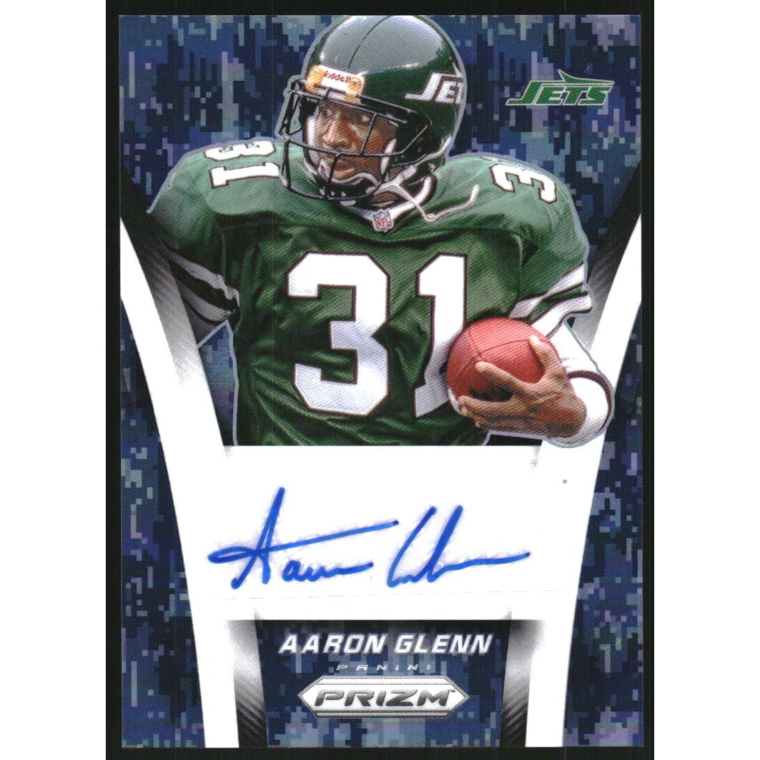 2024 Panini Prizm Flashback Autographs Prizm Navy Camo #15 Aaron Glenn. rookie card picture