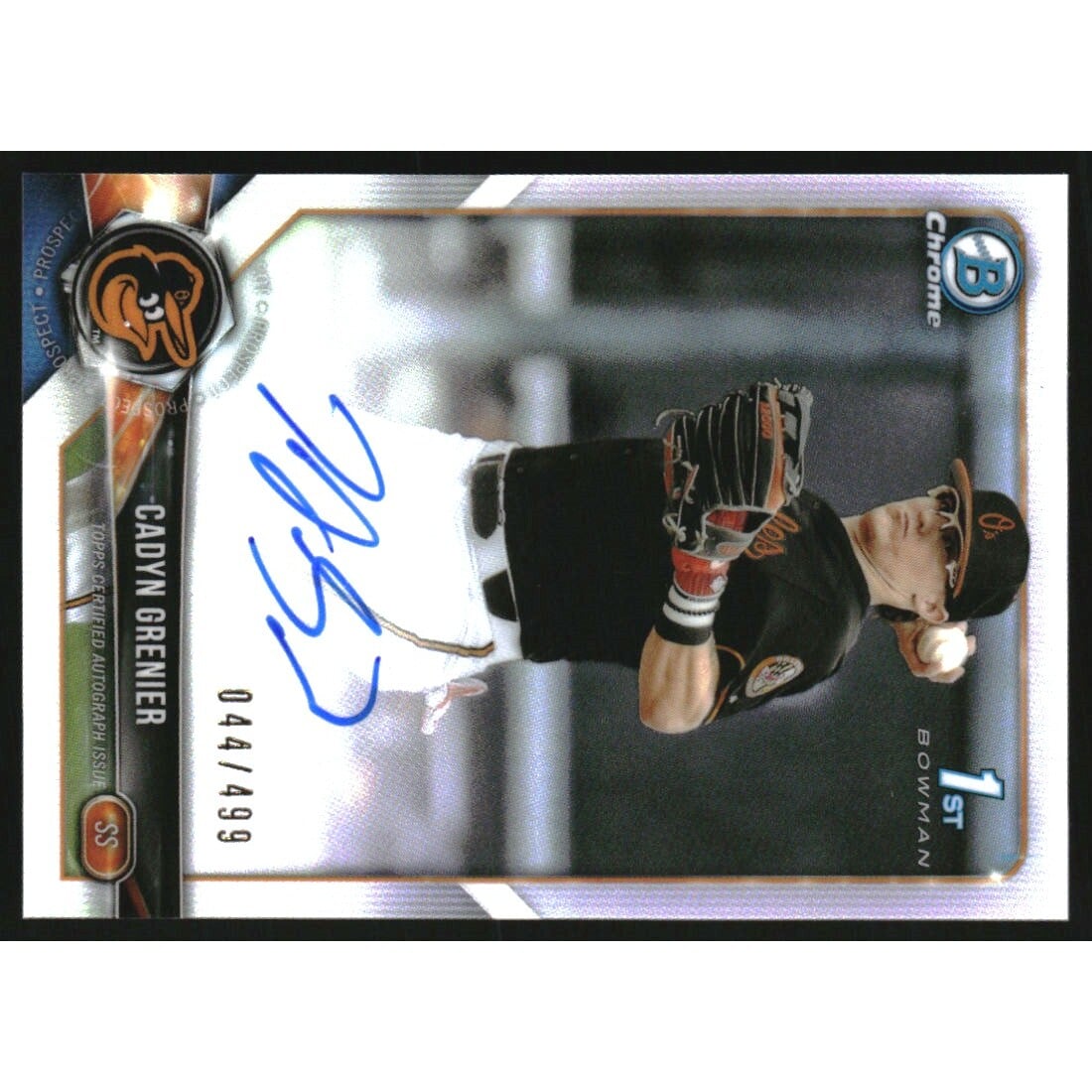 2018 Bowman Chrome Draft Autographs Refractors #CDACG Cadyn Grenier/499