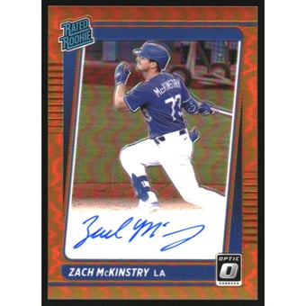 2021 Donruss Optic Rated Rookies Signatures Orange #75 Zach McKinstry/125