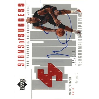 2002-03 Upper Deck Championship Drive Signs of Success Jersey #MFA Marcus Fizer