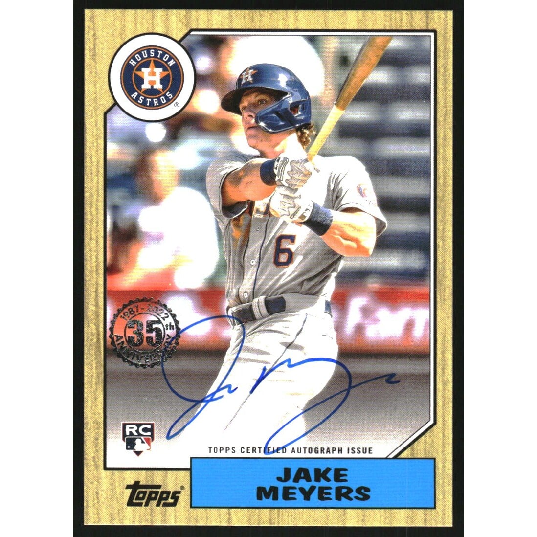 2022 Topps '87 Topps Autographs #87BAJM Jake Meyers S2. rookie card picture