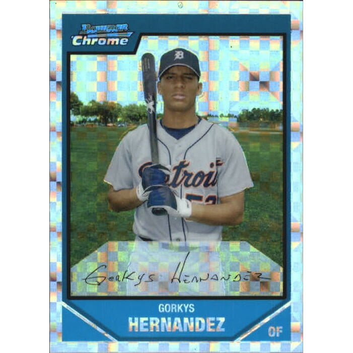 2007 Bowman Chrome Prospects X-Fractors #BC190 Gorkys Hernandez. rookie card picture