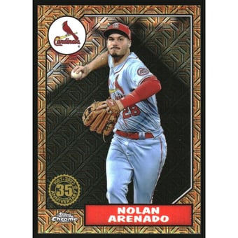 2022 Topps '87 Topps Silver Pack Chrome Gold Refractors #T87C75 Nolan Arenado
