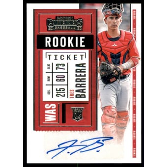2020 Panini Contenders #141 Tres Barrera AU RC