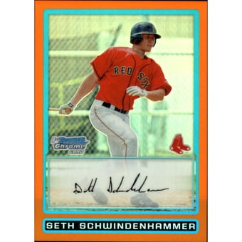 2009 Bowman Chrome Draft Prospects Orange Refractors #BDPP13 Seth Schwindenhammer