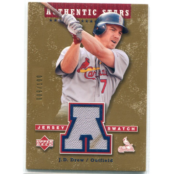 2004 Upper Deck Authentic Stars Jersey Gold #JD J.D. Drew