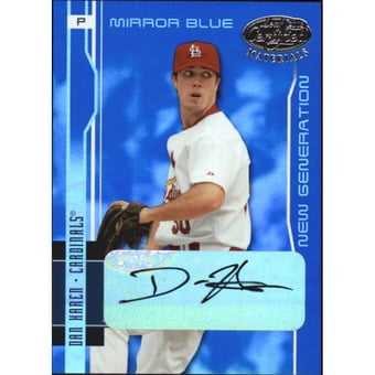 2003 Leaf Certified Materials Mirror Blue Autographs #252 Dan Haren NG/50