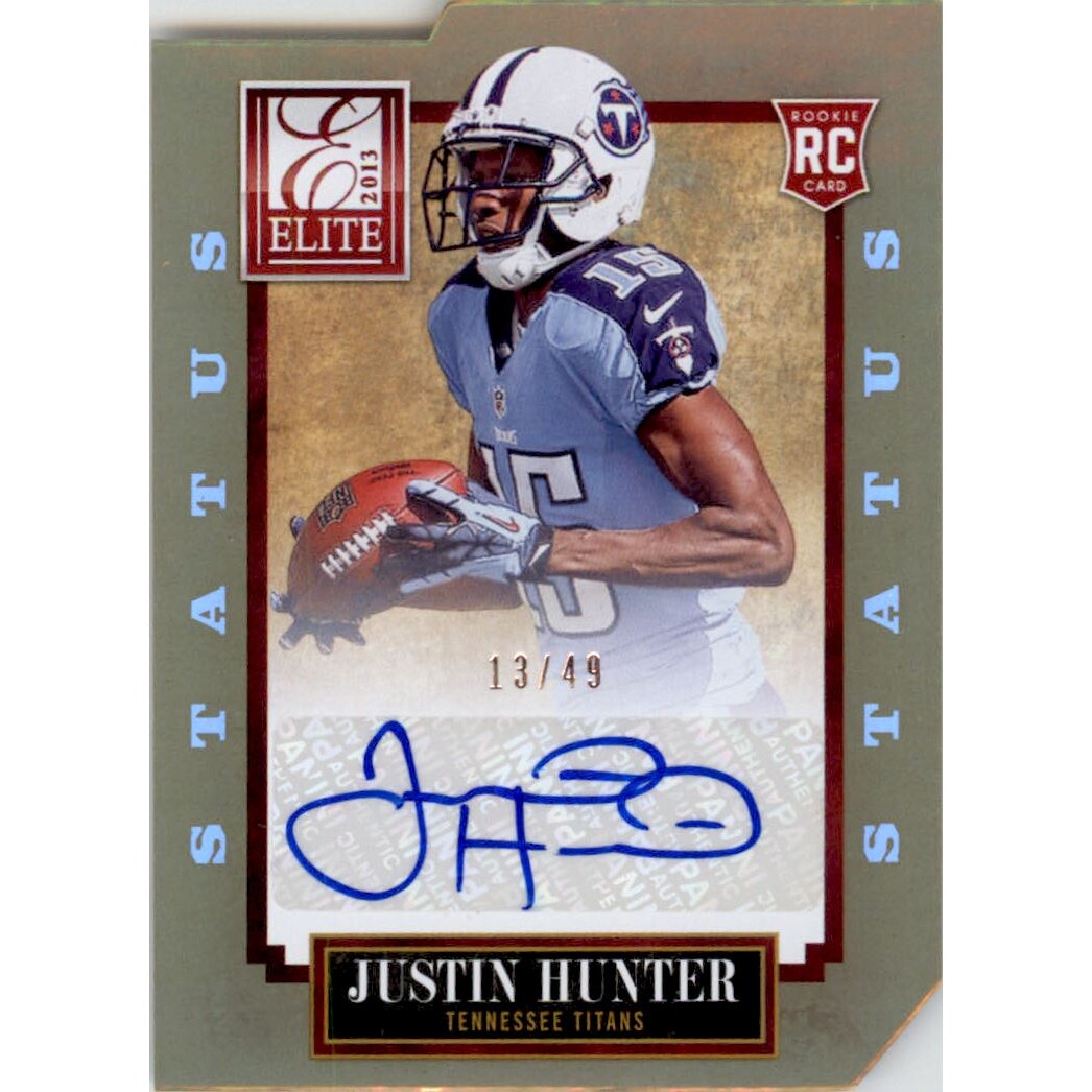 2013 Elite Status Autographs Gold #148 Justin Hunter/49 2013 Elite Status Autographs Gold #148 Justin Hunter/49