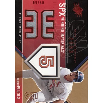 2003 SPx Winning Materials 50 #AP2B Albert Pujols Num