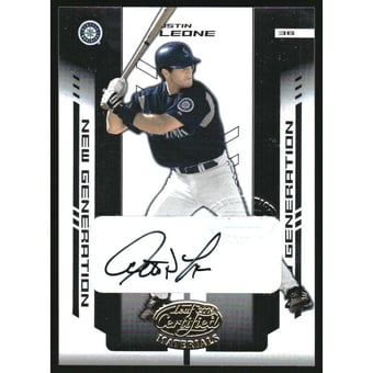 2004 Leaf Certified Materials #286 Justin Leone NG AU RC