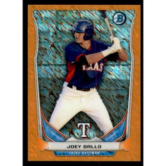 2014 Bowman Chrome Bowman Scout Top 5 Mini Orange Refractors #BMTR1 Joey Gallo