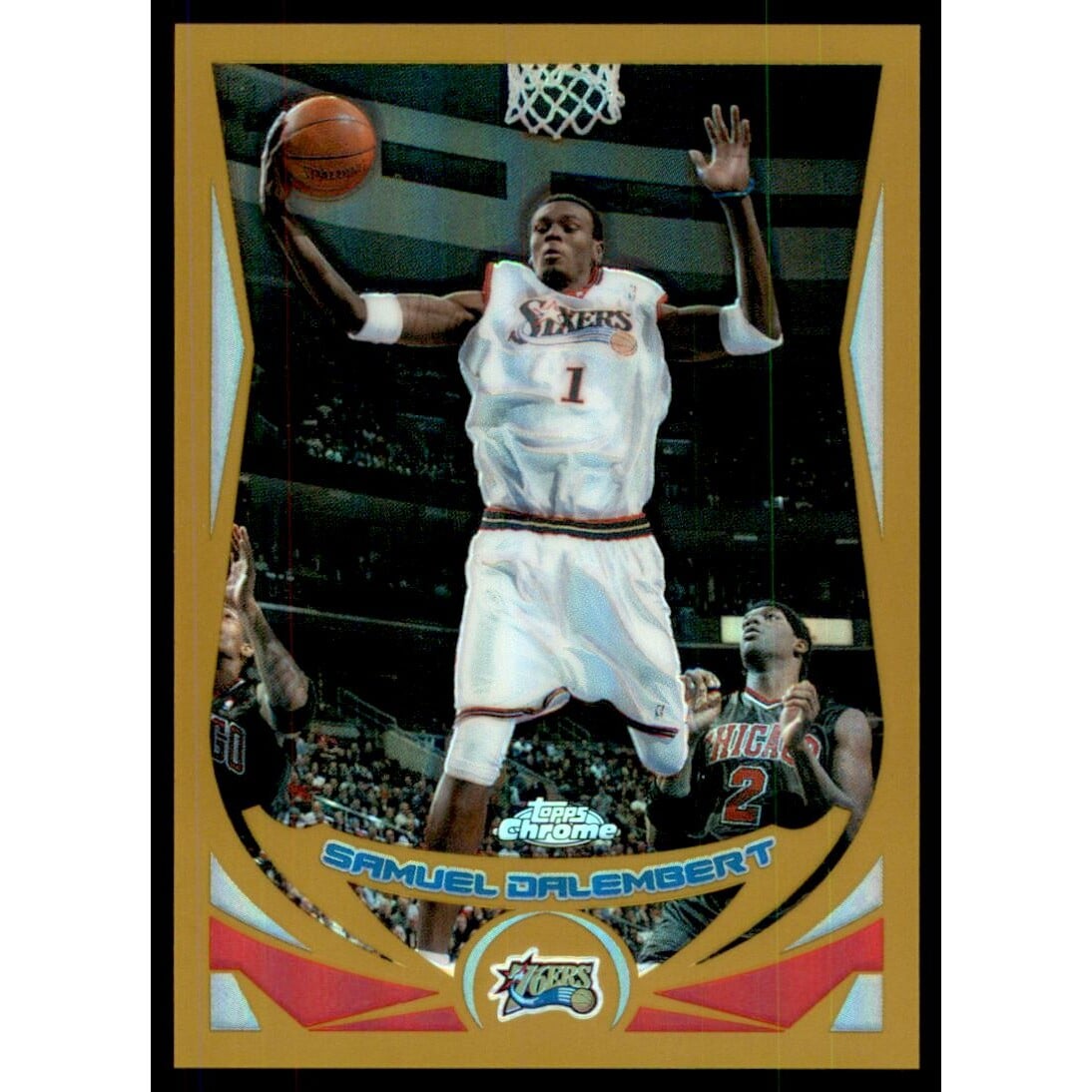 2004-05 Topps Chrome Refractors Gold #100 Samuel Dalembert. rookie card picture