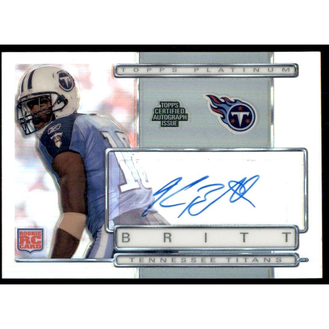 2009 Topps Platinum Rookie Autographs #128 Kenny Britt/150. rookie card picture