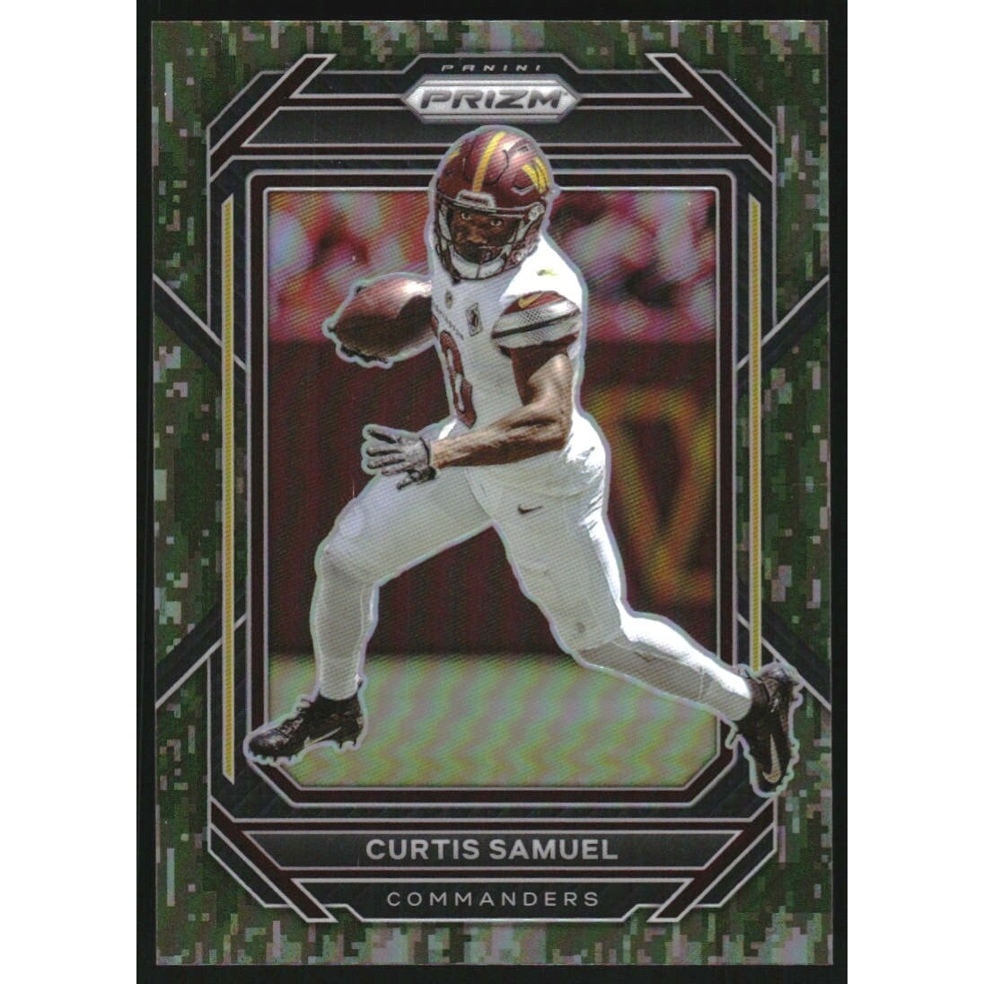 2022 Panini Prizm Prizms Forest Camo #295 Curtis Samuel. rookie card picture