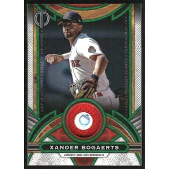 2023 Topps Tribute Stamp Of Approval Relics Green #SOAXB Xander Bogaerts