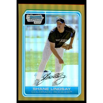 2006 Bowman Chrome Prospects Gold Refractors #BC158 Shane Lindsay
