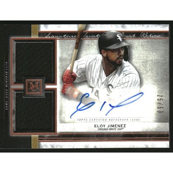 2020 Topps Museum Collection Signature Swatches Dual Relic Autographs Copper #SSDAEJ Eloy Jimenez