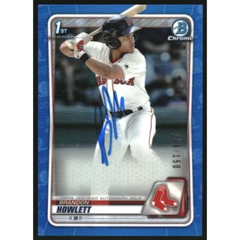 2020 Bowman Chrome Prospect Autographs Blue Refractors #CPABH Brandon Howlett