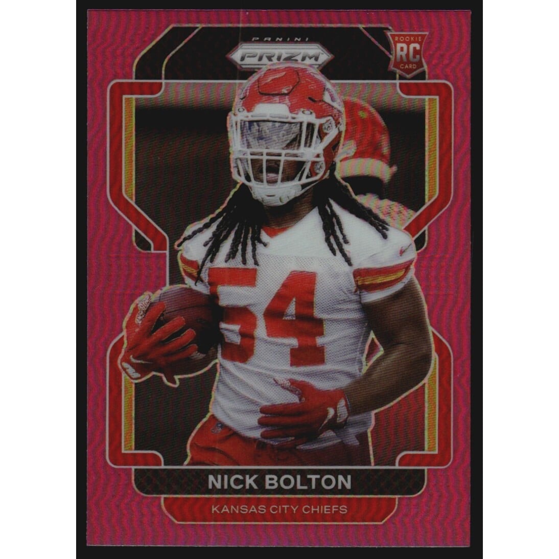 2021 Panini Prizm Prizms Pink #390 Nick Bolton. rookie card picture