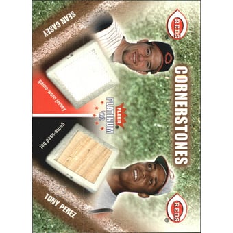 2002 Fleer Platinum Cornerstones Memorabilia #5 Sean Casey Jsy/Tony Perez Bat