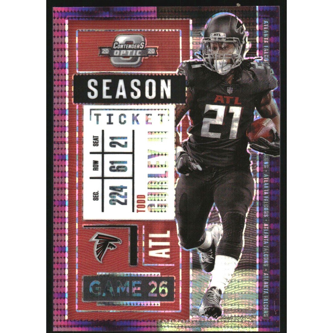 2020 Panini Contenders Optic Purple Pulsar #3 Todd Gurley II. rookie card picture