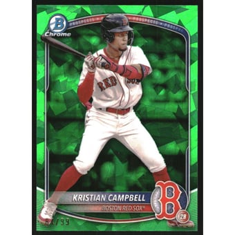 2025 Bowman Chrome Sapphire Prospects Green Refractors #BCP42 Kristian Campbell