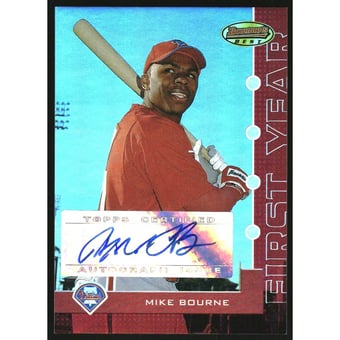 2005 Bowman's Best Red #113 Mike Bourn FY AU