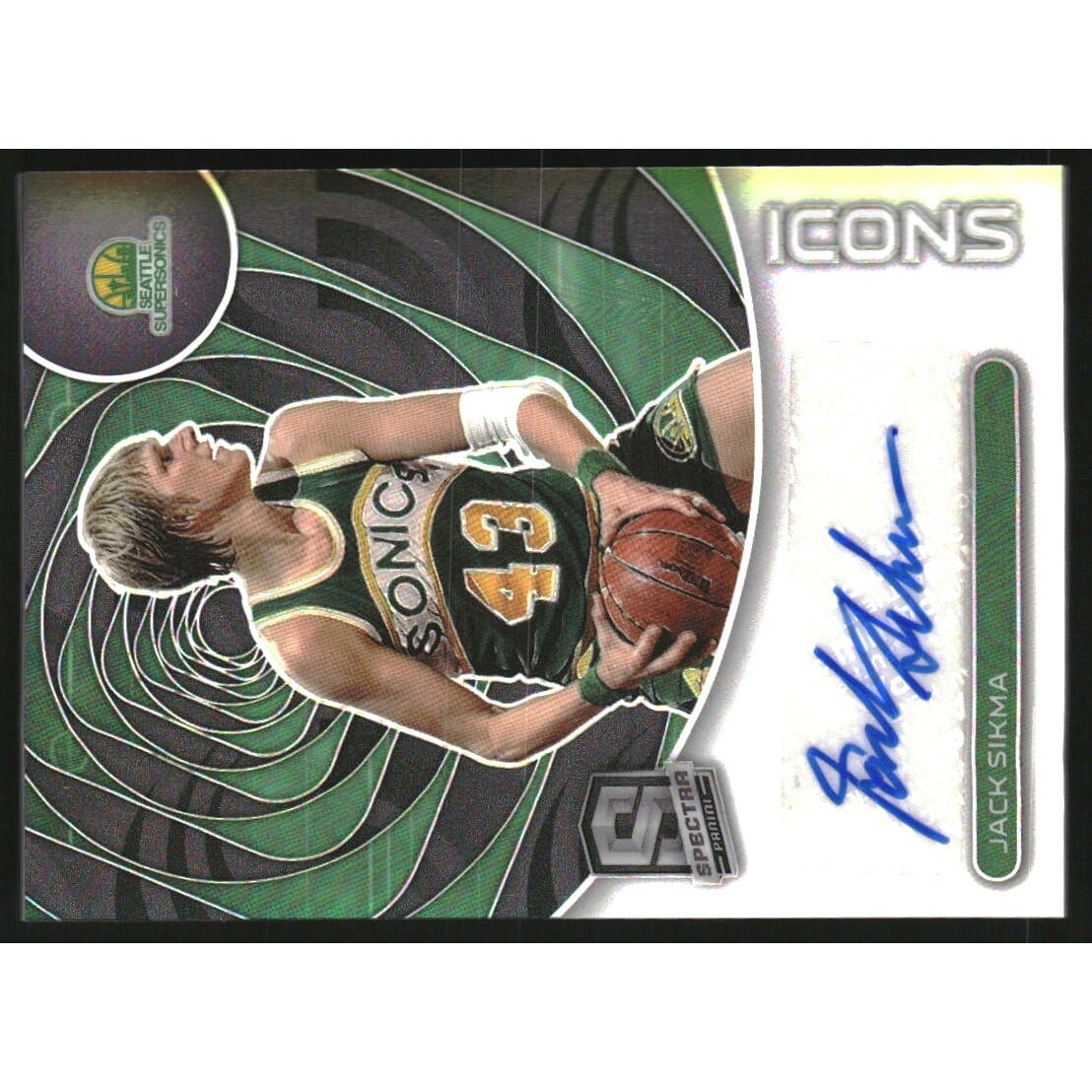 2022-23 Panini Spectra Icons Autographs #19 Jack Sikma. rookie card picture