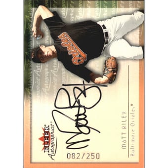 2001 Fleer Autographics Silver #83 Matt Riley