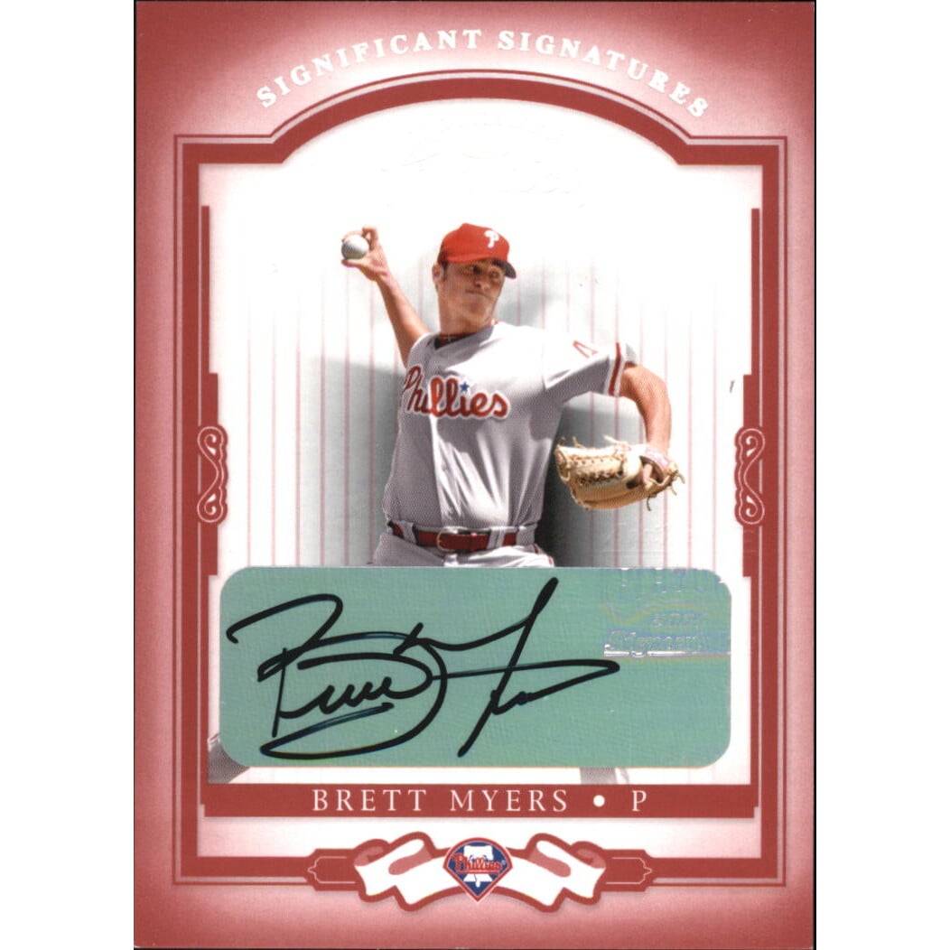 2004 Donruss Classics Significant Signatures Red #145 Brett Myers/100. rookie card picture