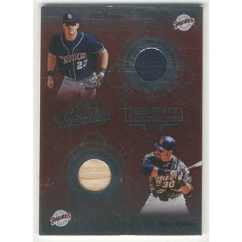 2002 Absolute Memorabilia Team Tandems Materials #TT25 Ryan Klesko Bat/Phil Nevin Jsy SP/250 *