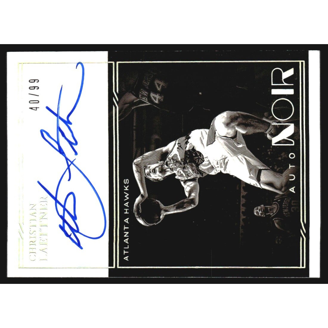 2020-21 Panini Noir Black and White Autographs #1 Christian Laettner/99. rookie card picture
