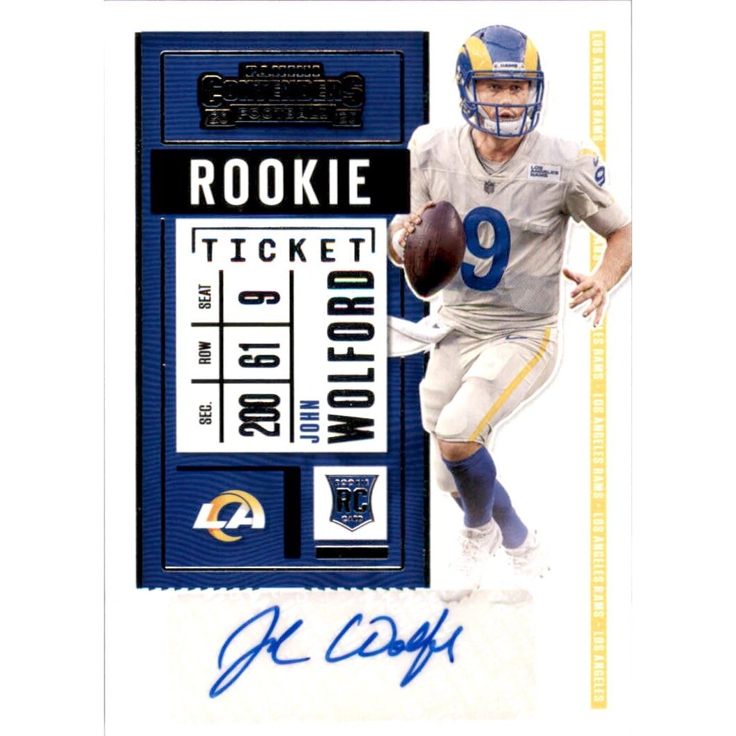 2020 Panini Contenders #275 John Wolford AU RC. rookie card picture