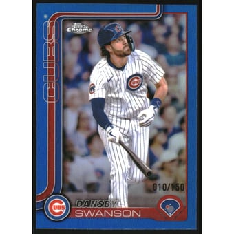 2025 Topps Chrome Blue Refractors #215 Dansby Swanson