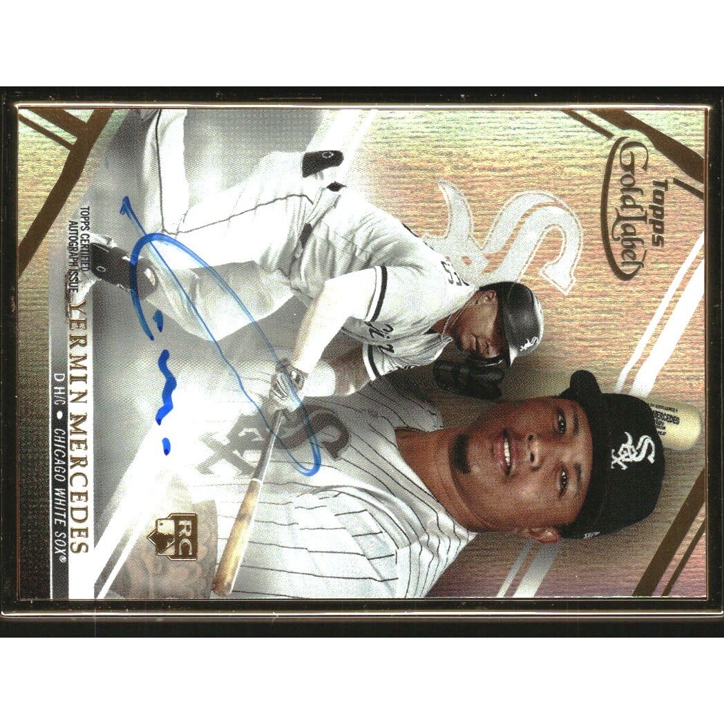 2021 Topps Gold Label Framed Autographs #FAYME Yermin Mercedes. rookie card picture