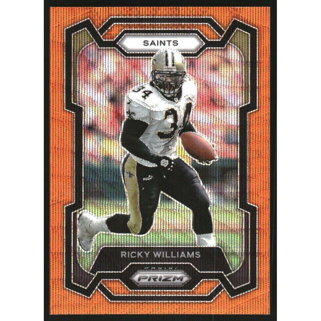 2023 Panini Prizm Prizms Orange Wave #215 Ricky Williams. rookie card picture