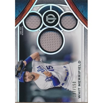 2021 Topps Tribute Triple Relics #TTRWM Whit Merrifield
