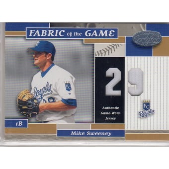2002 Leaf Certified Fabric of the Game #94JN Mike Sweeney/29