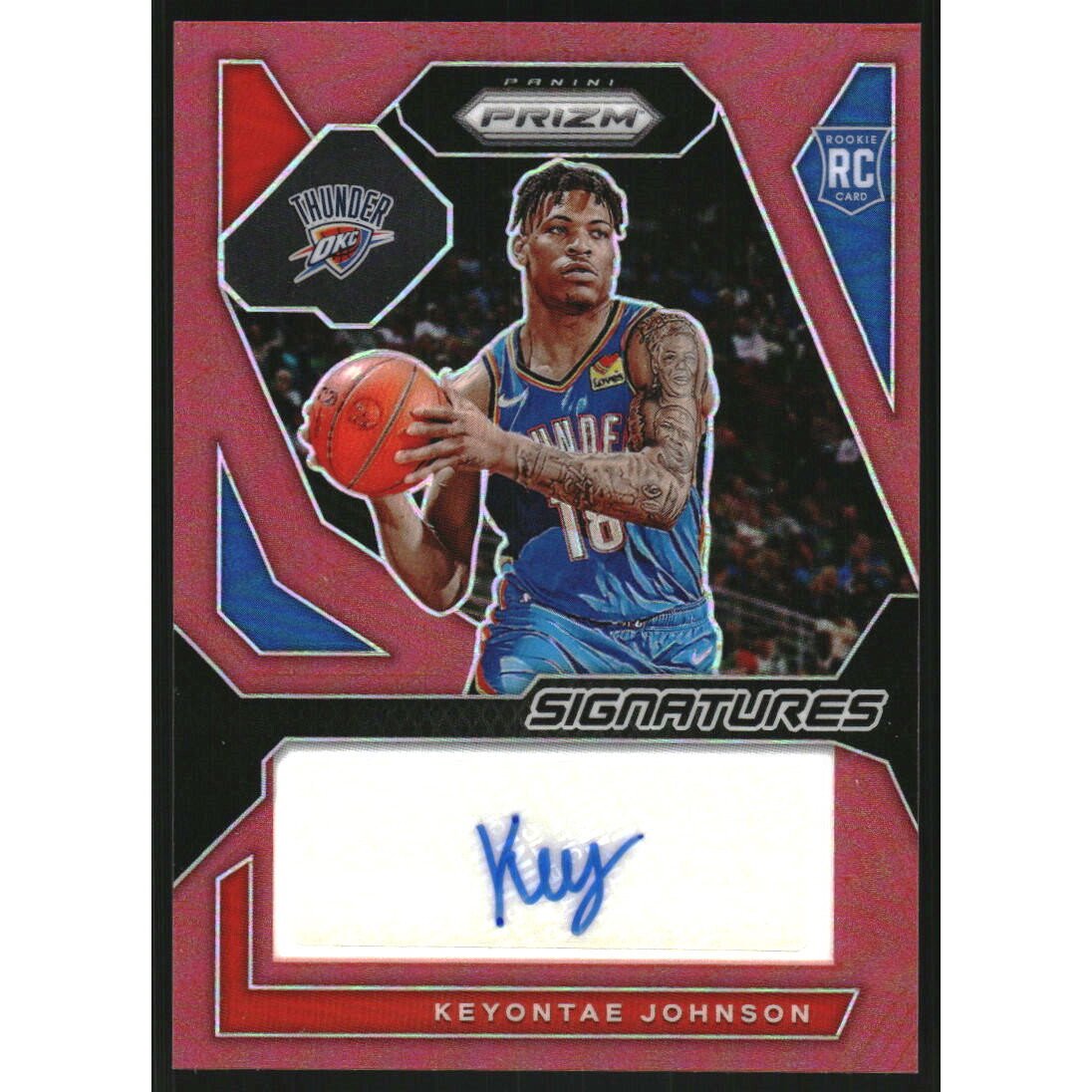 2023-24 Panini Prizm Rookie Signatures Prizms Red #18 Keyontae Johnson. rookie card picture
